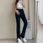 190GSM-200GSM High Rise Slim Straight Jeans Ladies Skinny Stretch Denim Pants